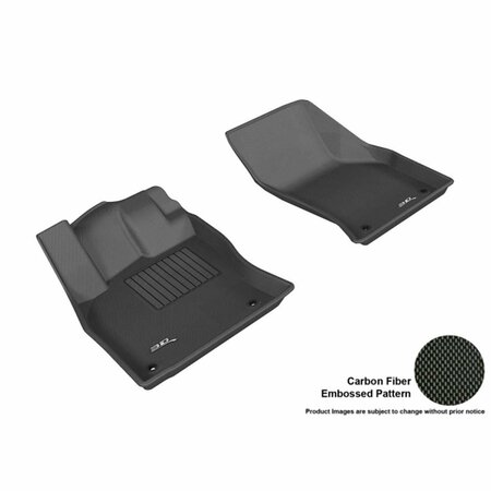 STRIKE3 3D Maxpider Front Row Custom Fit Kagu Black Floor Mat for 2015-2016 Audi A3-S3 Models - Black ST3864346